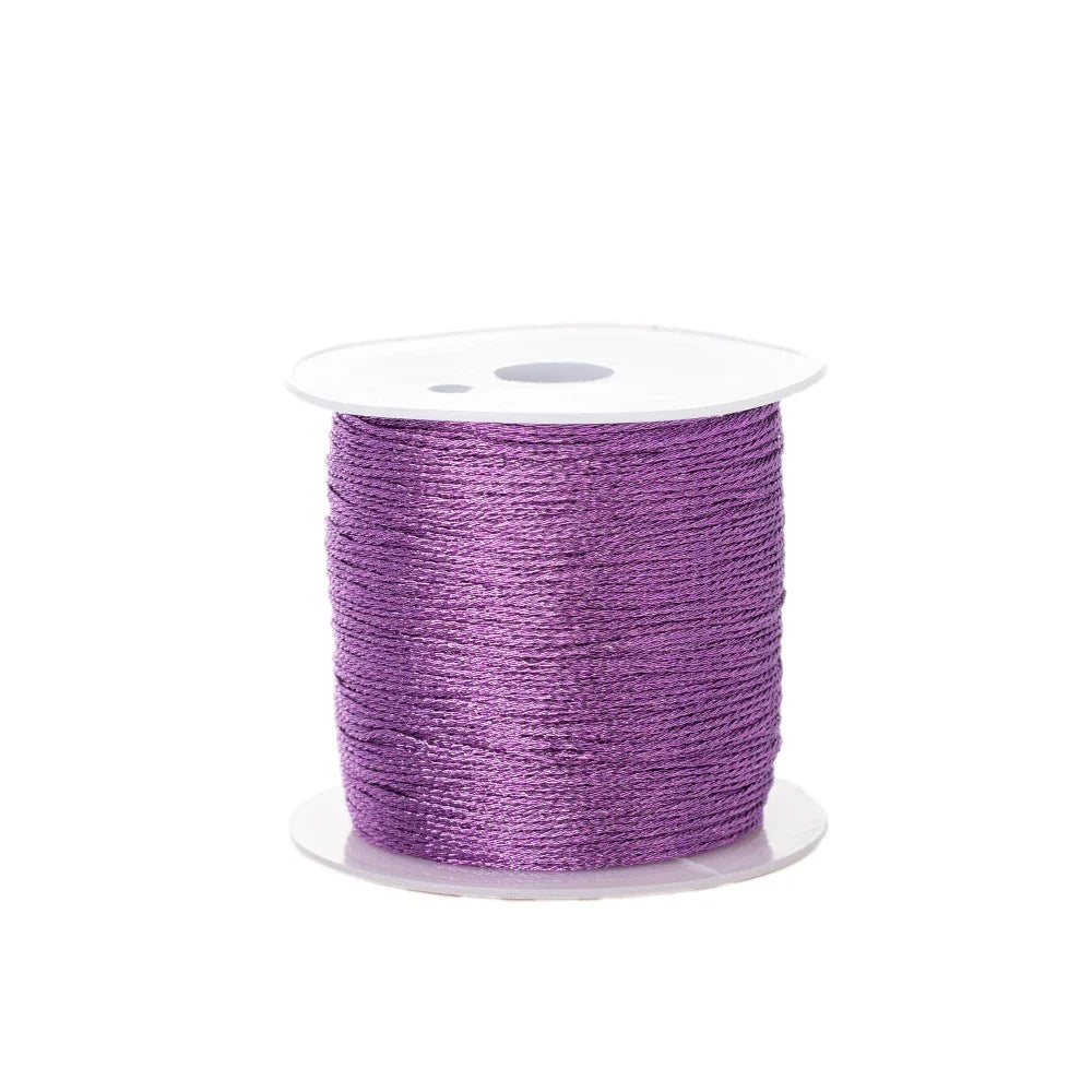 Metallic Beading Thread Cord – Rose Gold & Silver for DIY Jewelry