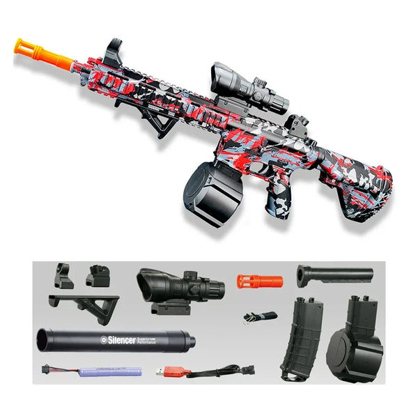 M416 Gun Toy Outdoor Electric Blaster Shooting Sport Gel Bullet Shoot Summer Water Ball Toys For Interactive Parent Child Game