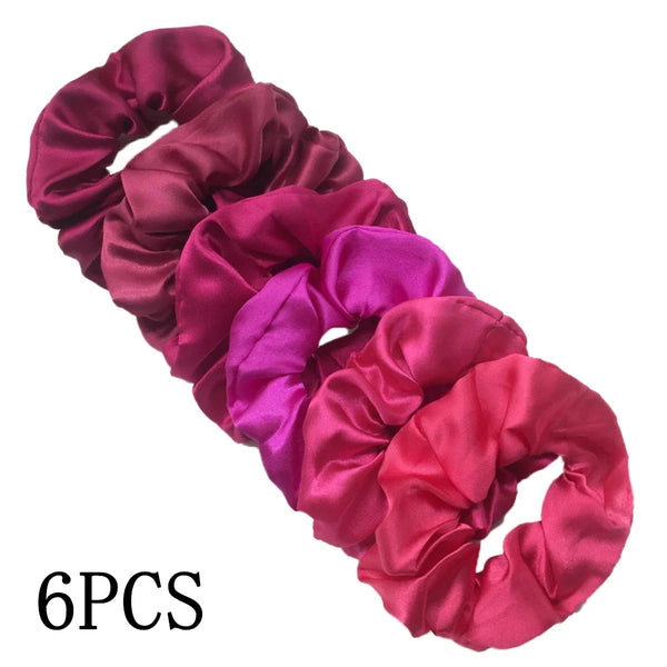 Satin Scrunchies Set for Women & Girls – 25/10/6 Pcs Elastic Hair Bands | Soft Silk Ponytail Holders & Fashion Hair Accessories