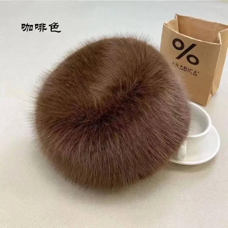 Faux Fur Headband Women Winter Hats Warm Fur Faux Bomber Fluffy Russian Caps Earmuff Girl Outdoor Ski Snow Earwarmer Beanies