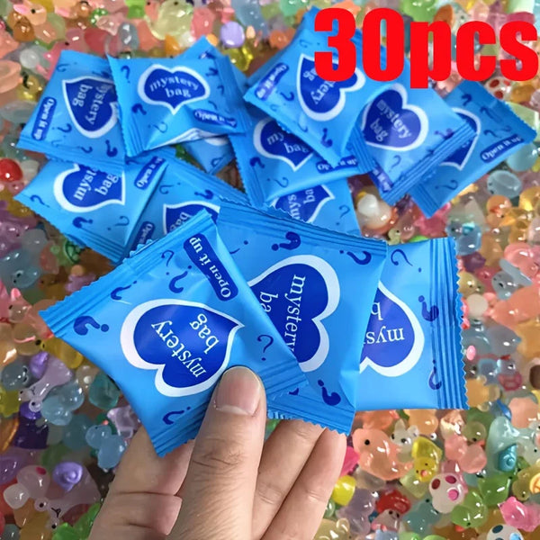 60pcs Glow In The Dark Mini Resin Animals & Mushroom Blind Bags Fairy Garden Decor Micro Landscape Birthday Gift Surprise