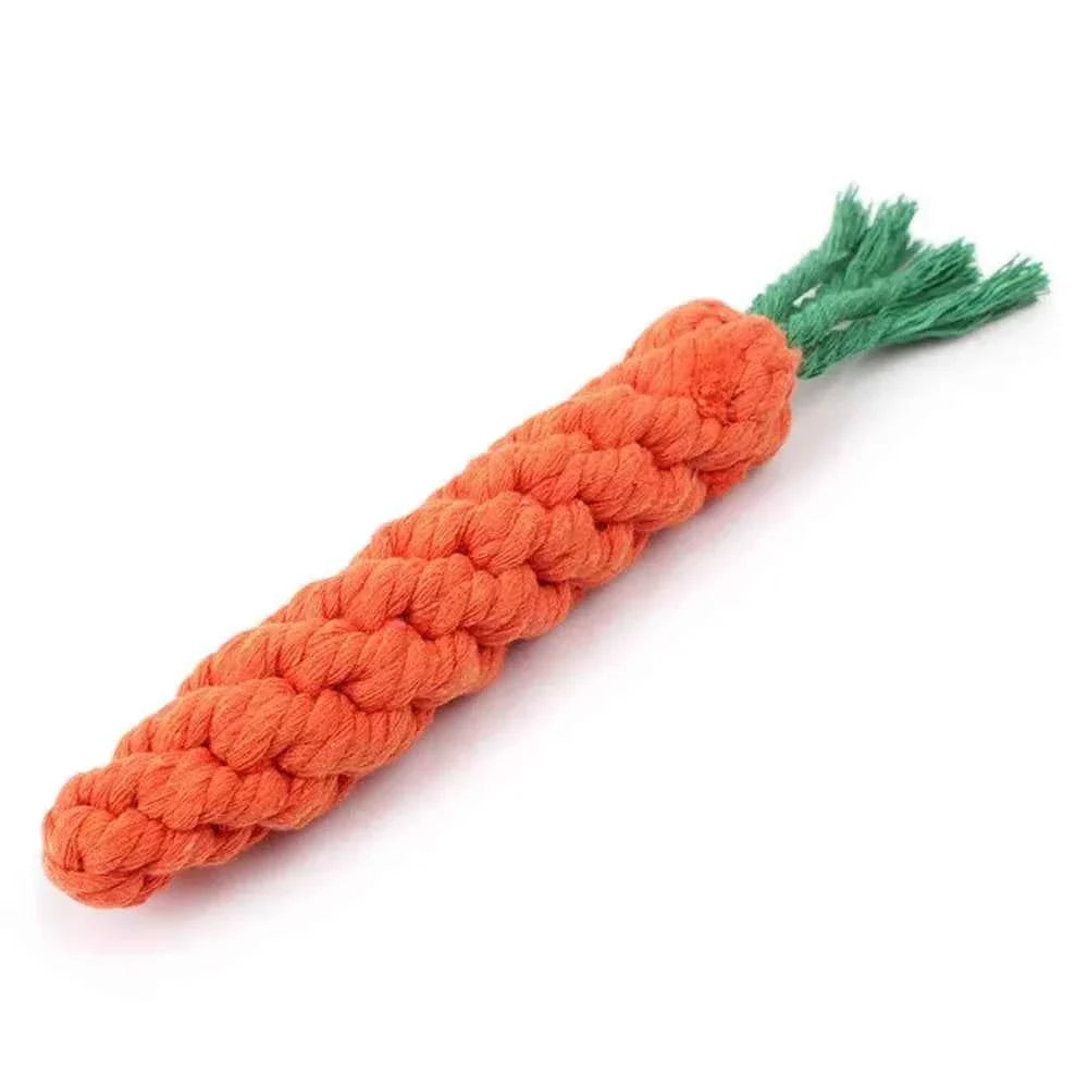 Carrot Rope Dog Chew Toy for Dental Health