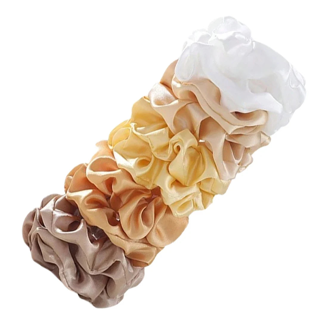 Satin Scrunchies Set for Women & Girls – 25/10/6 Pcs Elastic Hair Bands | Soft Silk Ponytail Holders & Fashion Hair Accessories