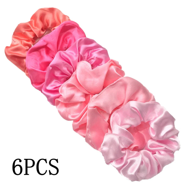 Satin Scrunchies Set for Women & Girls – 25/10/6 Pcs Elastic Hair Bands | Soft Silk Ponytail Holders & Fashion Hair Accessories