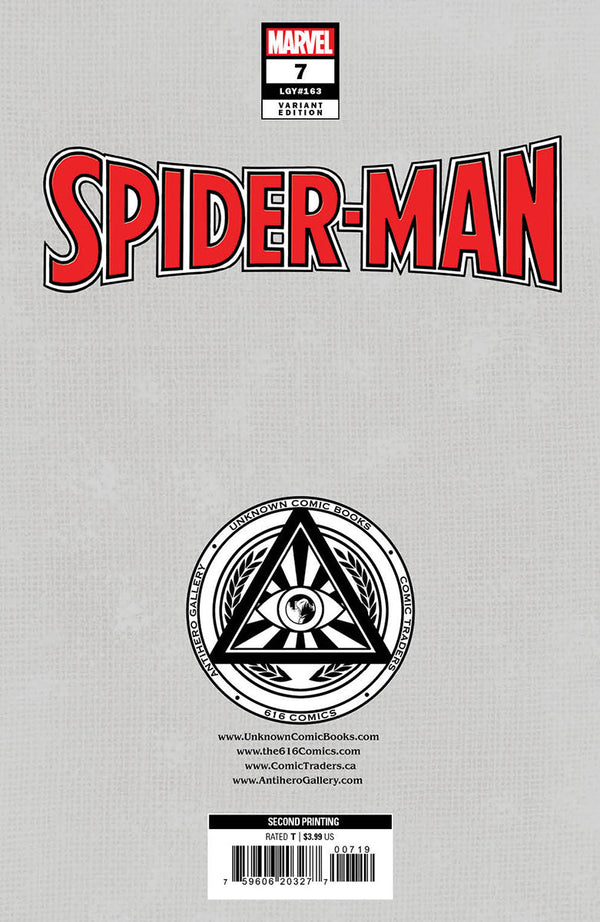 Spider-Man #7 2Nd Printing Unknown Comics Nicoletta Baldari Exclusive Virgin Var (05/17/2023) - Collectors World Toys
