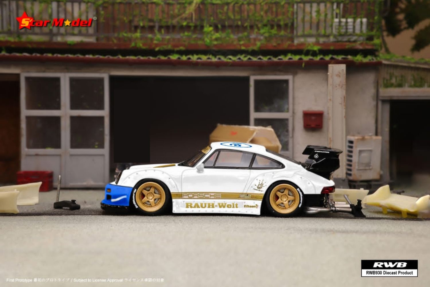 Star Model Porsche RWB 930 GT Wing NFS White Livery 1:64 - Collectors World Toys