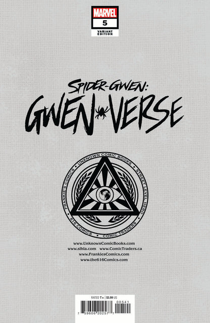 Spider-Gwen: Gwenverse #5 Unknown Comics Greg Land Exclusive Homage Virgin Var (08/24/2022) - Collectors World Toys
