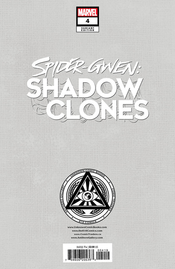 Spider-Gwen: Shadow Clones #4 Unknown Comics Kael Ngu Exclusive Virgin Var (06/14/2023) - Collectors World Toys