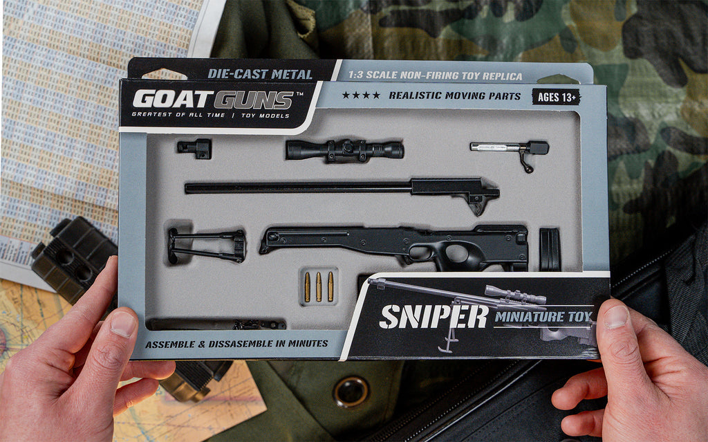 1/4 Scale Die Cast Sniper Rifle Model, Black