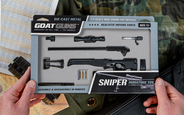 1/4 Scale Die Cast Sniper Rifle Model, Black