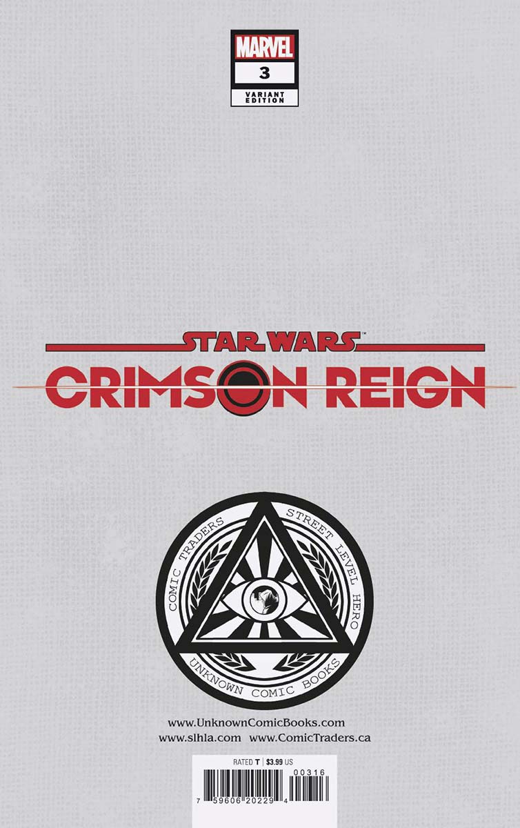 Star Wars: Crimson Reign 3 Unknown Comics Tyler Kirkham Exclusive Virgin Var (03/09/2022) - Collectors World Toys