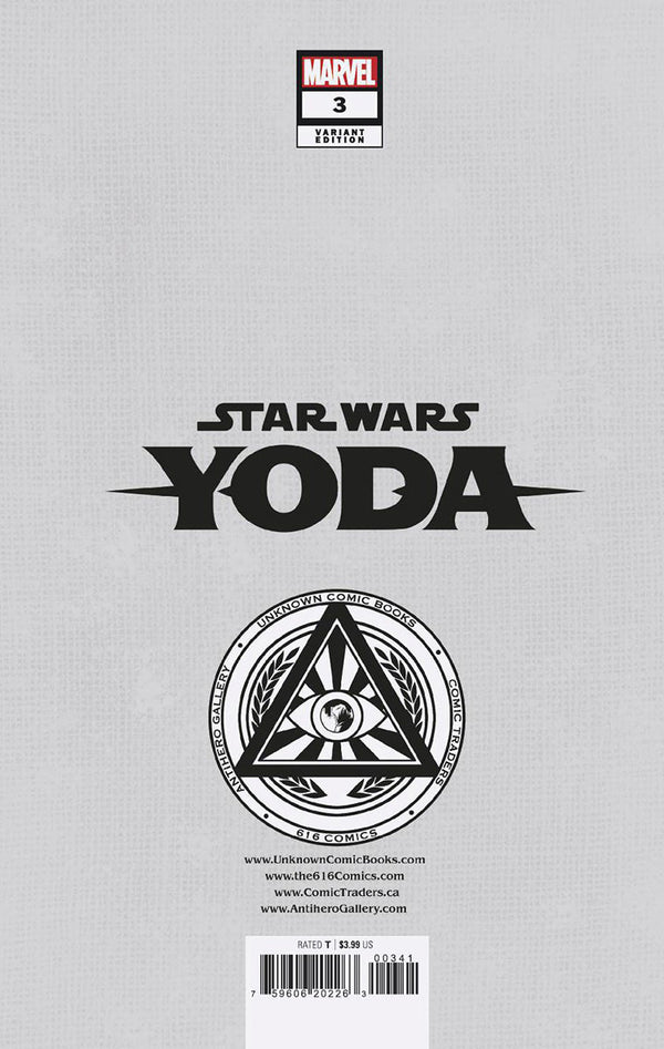 Star Wars: Yoda #3 Unknown Comics Rickie Yagawa Exclusive Virgin Var (01/25/2023) - Collectors World Toys