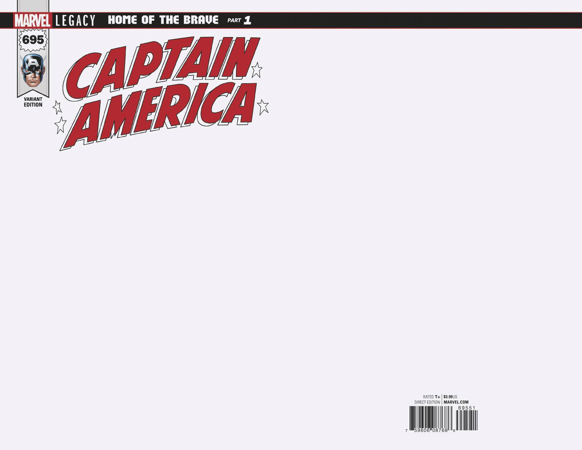 CAPTAIN AMERICA #695 BLANK VAR LEG 11/1/2017 Main image