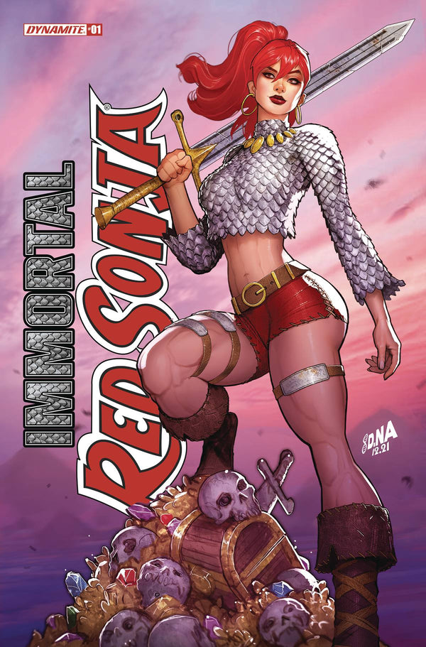 [SIGNED by David Nakayama] IMMORTAL RED SONJA #1 DAVID NAKAYAMA EXCLUSIVE FOIL STAMPED LOGO VAR (11/30/2022) - Collectors World Toys