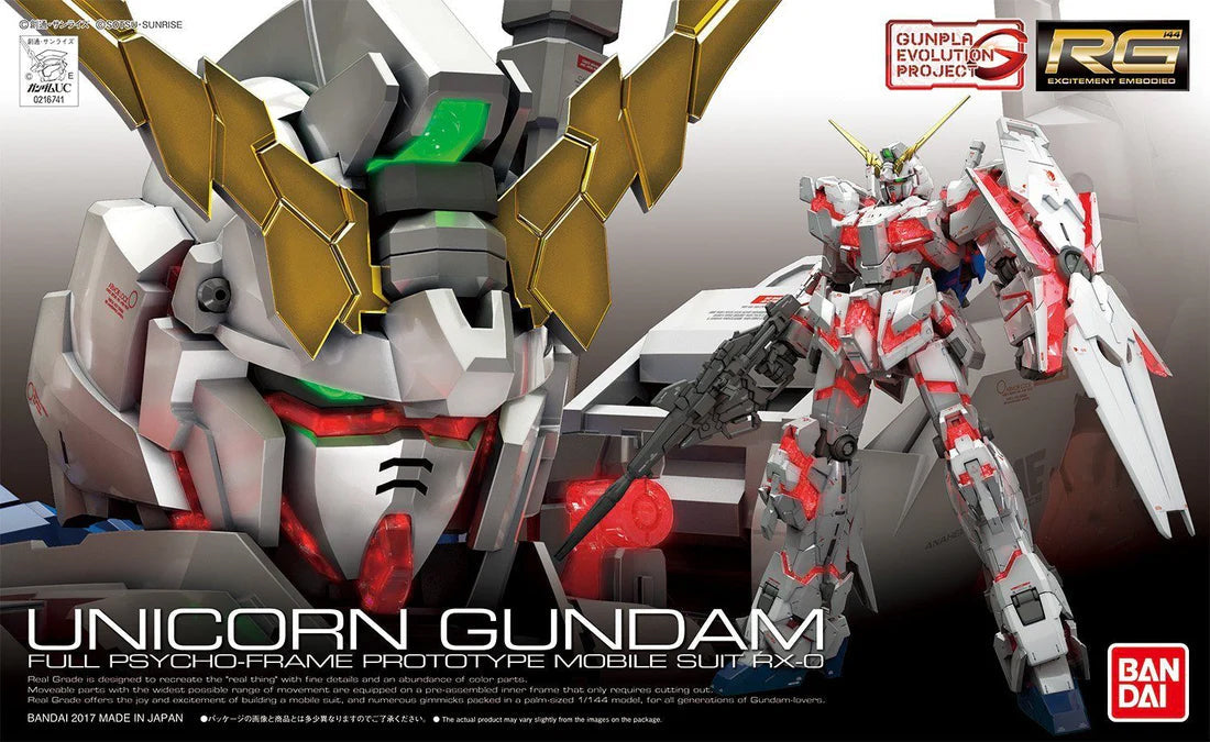 Gundam UC 25 Unicorn Gundam RG 1/144 Model Kit - Collectors World Toys