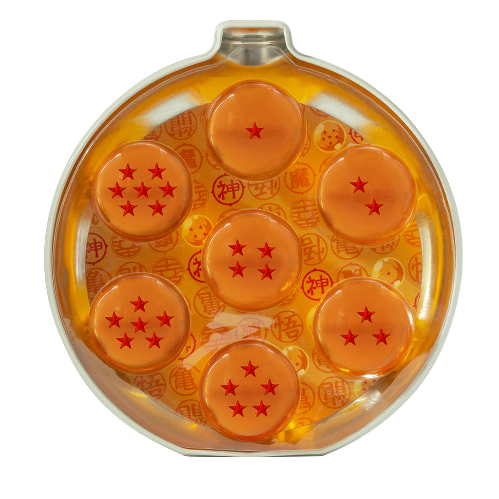 Dragon Ball Z 7pc Acrylic Dragon Balls & Radar Tin Set - Collectors World Toys