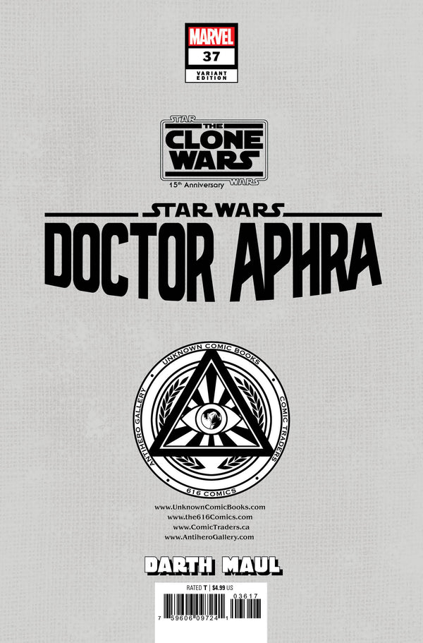 Star Wars: Doctor Aphra #37 [Dd] Unknown Comics Nabetse Zitro Exclusive Virgin Var (10/25/2023) - Collectors World Toys