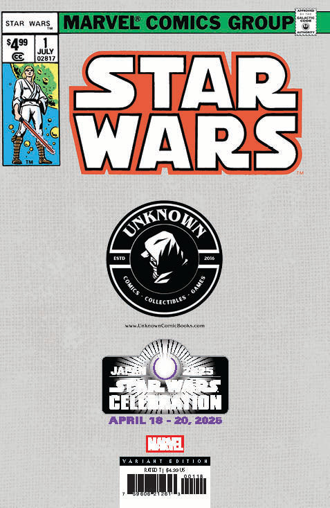 Star Wars #1 Facsimile Unknown Comics David Nakayama Star Wars Celebration 2025 Exclusive Virgin Var (04/09/2025) - Collectors World Toys