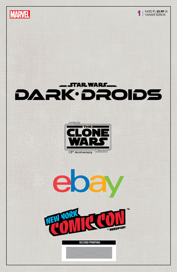 Star Wars: Dark Droids #1 [Dd] Unknown Comics Giuseppe Camuncoli NYCC 2Nd Printing Exclusive Virgin Var (10/18/2023) - Collectors World Toys