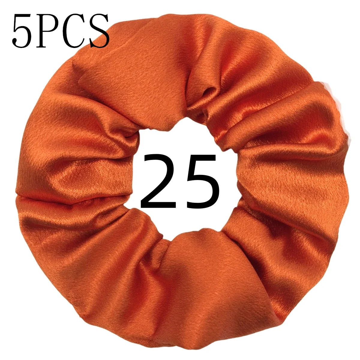10/5 Pcs Satin Hair Scrunchies Set for Women & Girls – Soft Silk Elastic Hair Bands | Elegant Solid Color Ponytail Holders & Headwear Accessories