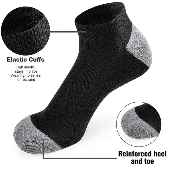 10 Pairs Breathable Low-Cut Socks – Odor Proof & Sweat Absorbing