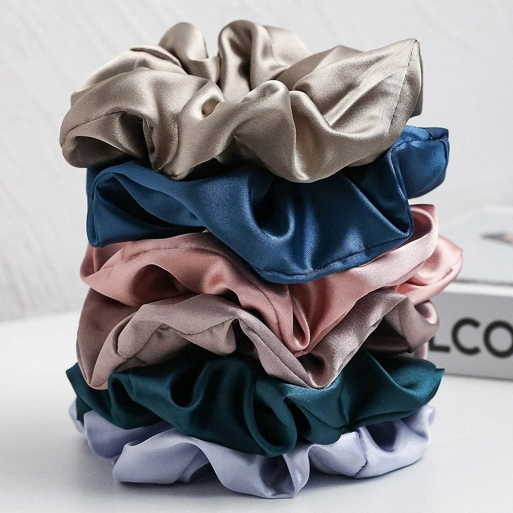 Satin Scrunchies Set for Women & Girls – 25/10/6 Pcs Elastic Hair Bands | Soft Silk Ponytail Holders & Fashion Hair Accessories