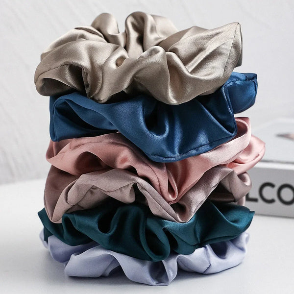 Satin Scrunchies Set for Women & Girls – 25/10/6 Pcs Elastic Hair Bands | Soft Silk Ponytail Holders & Fashion Hair Accessories