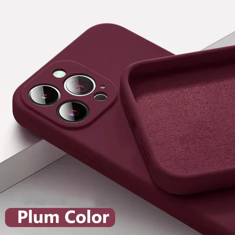 Solid Silicone Phone Case For IPhone 16 & 17
