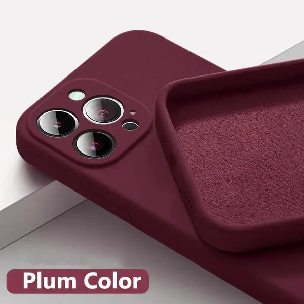 Solid Silicone Phone Case For IPhone 16 & 17