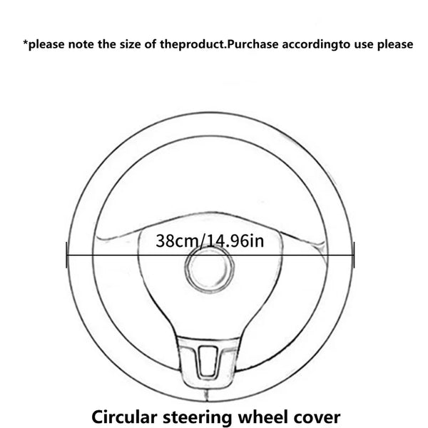 Car steering wheel cover without inner ring in winter plush warm soft comfortable non-slip elastic elastic handlebar cover