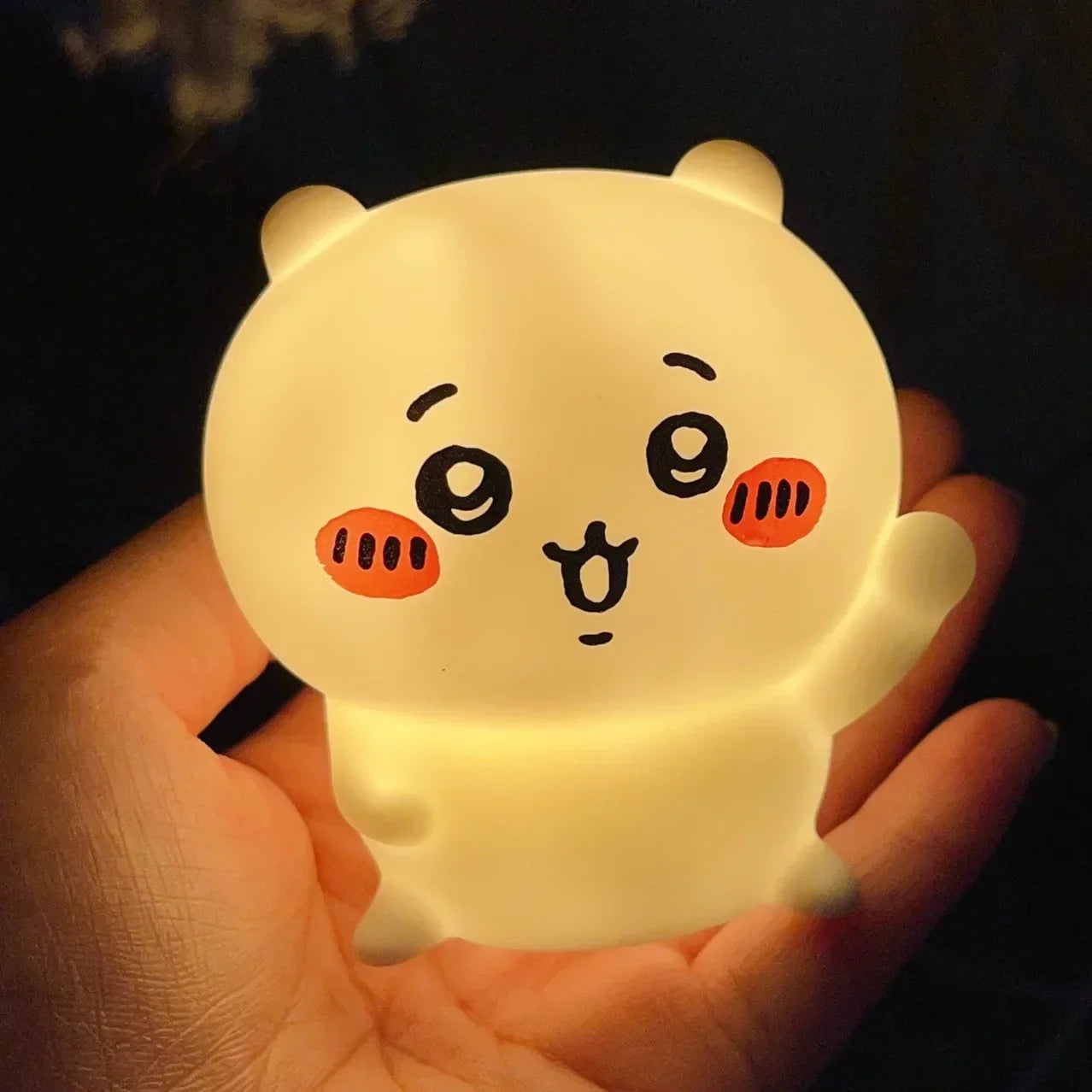 cute Chikawa Kawaii Bedroom Desktop Decoration Hachiware Usagi Cartoon Vinyl Doll Night Light Luminous Toy Surprise Girl Gifts