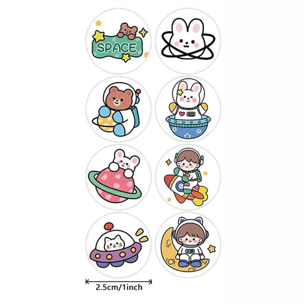 100-500pcs Cartoon Animal Stickers Teacher Reward Stickers for Kids, Party Decoration Sticker for School Classroom Home