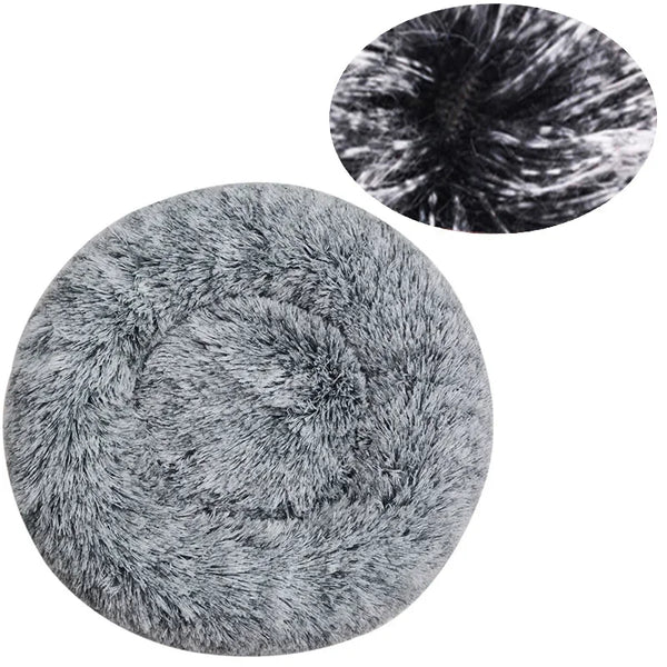 Round Plush Pet Bed for Large & Medium Dogs – Super Soft Cat Bed, Cozy Winter Warm Sleeping House