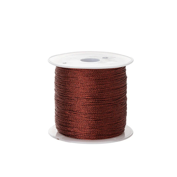Metallic Beading Thread Cord – Rose Gold & Silver for DIY Jewelry