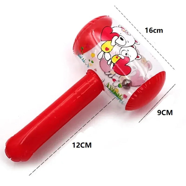 3pcs Inflatable Hammer with Bell Air Hammer Baby Kids Toys Party Favors Inflatable Toy Pool Beach Party Toy