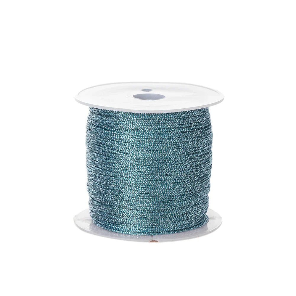 Metallic Beading Thread Cord – Rose Gold & Silver for DIY Jewelry