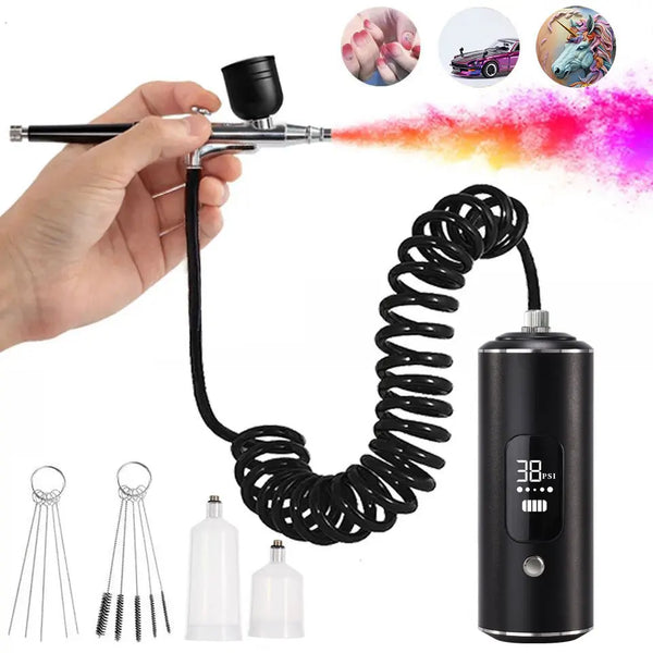 Air Brush With Compressor Portable Air Brush Air Brush Cake Painting Crafts Air Brush Art Painting Compressor Airbrush Pen Airbr