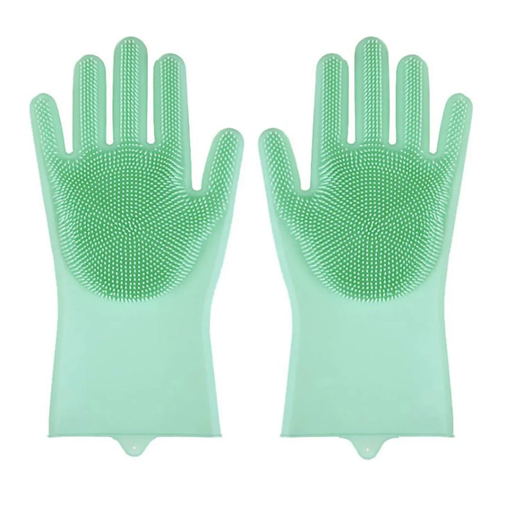 Dishwashing Cleanner Sponge Silicon Hair Removal Glove