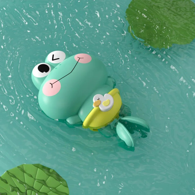 Children’s Bath Toys – Clockwork Floating & Swimming Frogs for Fun Water Play