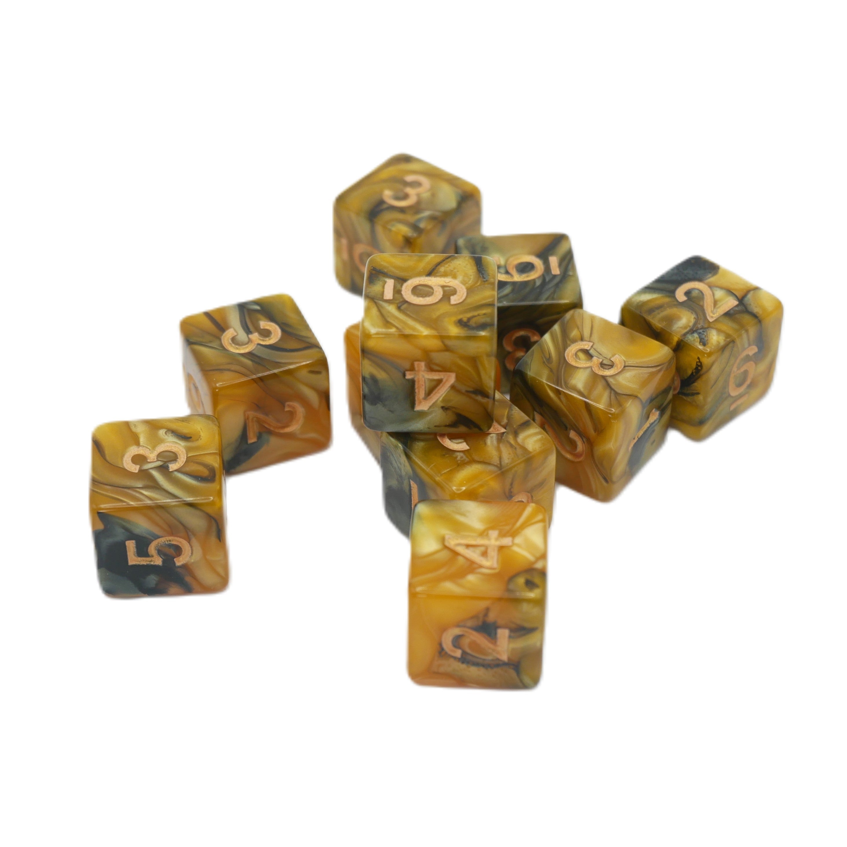 Saharan Sands 10d6 - DnD Dice Set | Acrylic RPG Gaming Dice - Collectors World Toys