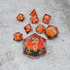 Sauron's Eye |  7 Piece Moving Eye DnD Dice Set | Acrylic RPG Gaming Dice - Collectors World Toys