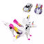 Unicorn Transformer : Magic Transformation Super Combination Car Toy 2 In 1 Kids Magnetic Collision Transforming Car Diy Toy