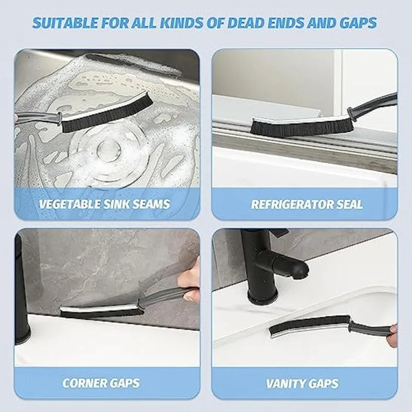 Hard Bristle Crevice Cleaning Brush – Corner, Groove & Window Cleaning Tool for Kitchen, Bathroom, Tiles & Home