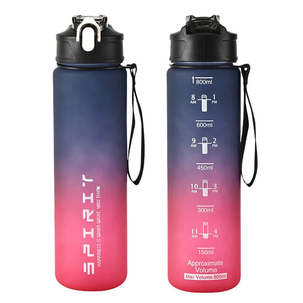 1PCS 800ML Large Capacity Sports Water Bottle – Leak-Proof, Portable Plastic Cup for Gym, Outdoor, Travel & Fitness