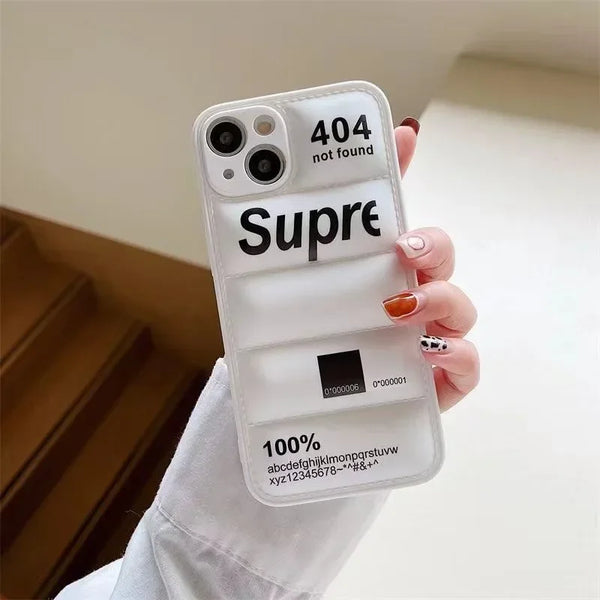 Fashion 3D Jacket Puffer Case for iPhone 16 Pro Max 15 14 13 12 11 XS XR 7 8 Plus Cute Super Shockproof Silicone Phone Cover