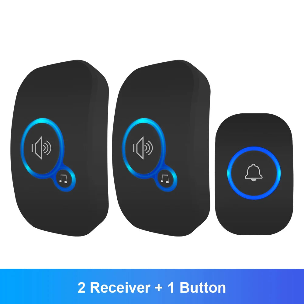 Wireless Doorbell FullHouse Waterproof Door Chime Kit Includes Push Button Transmitter and Plug In Receiver
