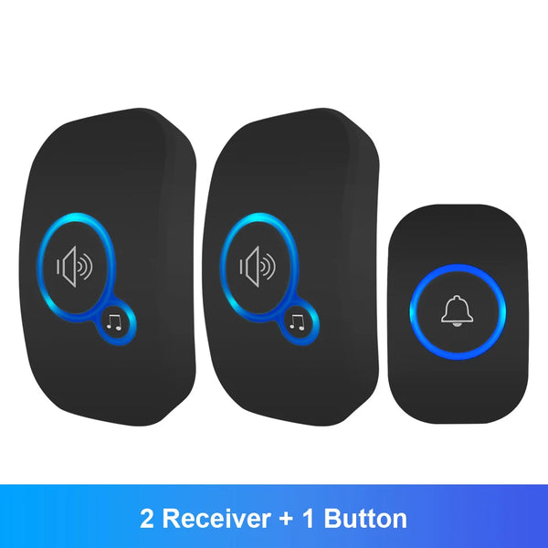 Wireless Doorbell FullHouse Waterproof Door Chime Kit Includes Push Button Transmitter and Plug In Receiver