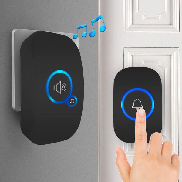 Wireless Doorbell FullHouse Waterproof Door Chime Kit Includes Push Button Transmitter and Plug In Receiver