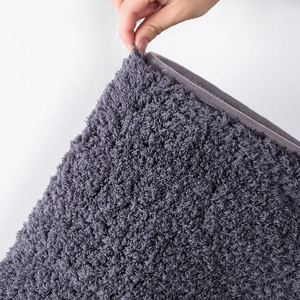 Long Hair Absorbent Bathroom Mat – Furry Non-Slip Shower, Toilet & Entrance Foot Wiping Rug