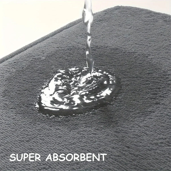 Thickened Special-Shaped Bathroom Mat – Absorbent Non-Slip Flannel Rug